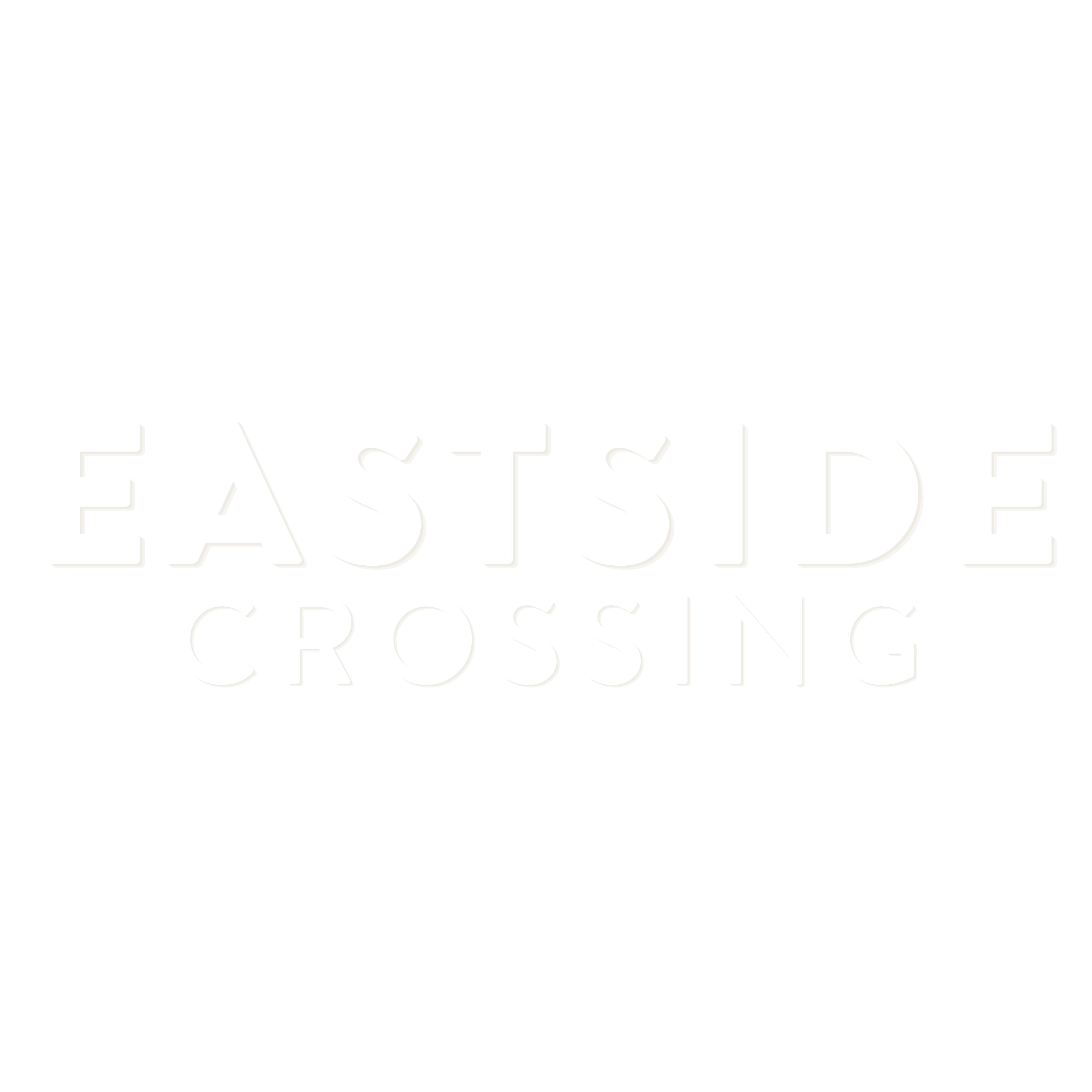 A black background with the words Eastside Crossing in white.